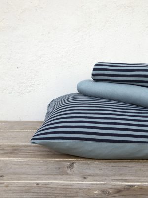 Nima Home Σετ Σεντόνια Υπέρδιπλα με Λάστιχο Jersey – Suave Dark Blue 160×200+30