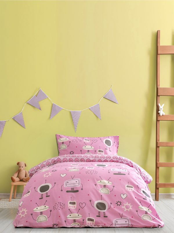 Σετ Παιδική Παπλωματοθήκη Μονή Kocoon Home Robo Love 165×245 Kocoon Home Σετ Παιδική Παπλωματοθήκη Μονή Kocoon Home Robo Love 165×245