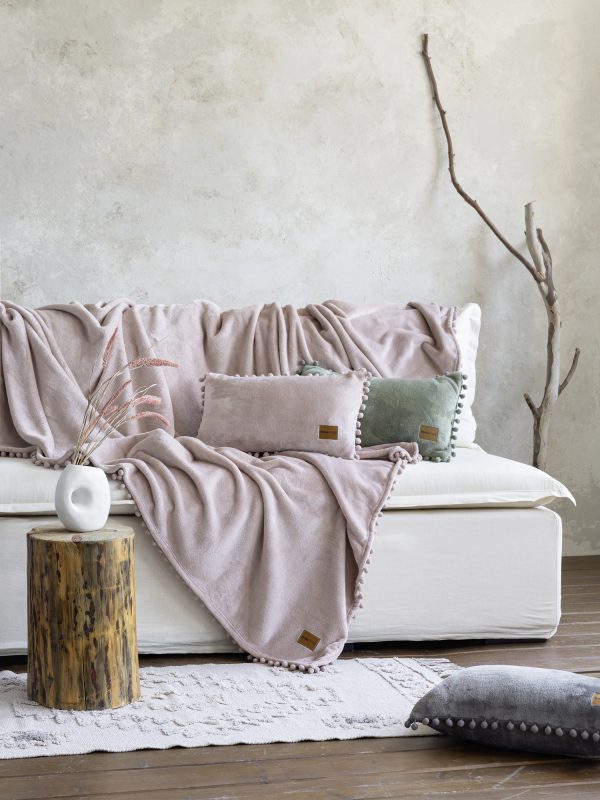 Ριχτάρι Πολυθρόνας Fleece Nima Home Macia Nude 130x180