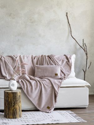 Ριχτάρι Διθέσιου Καναπέ Fleece Nima Home Macia Nude 180×250