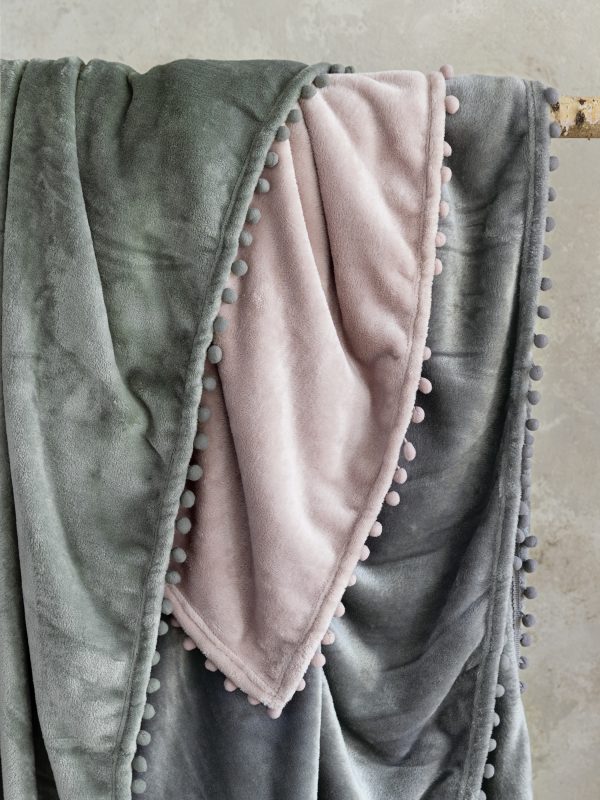 Ριχτάρι Τριθέσιου Καναπέ Fleece Nima Home Macia Gray 180x300 - Image 2