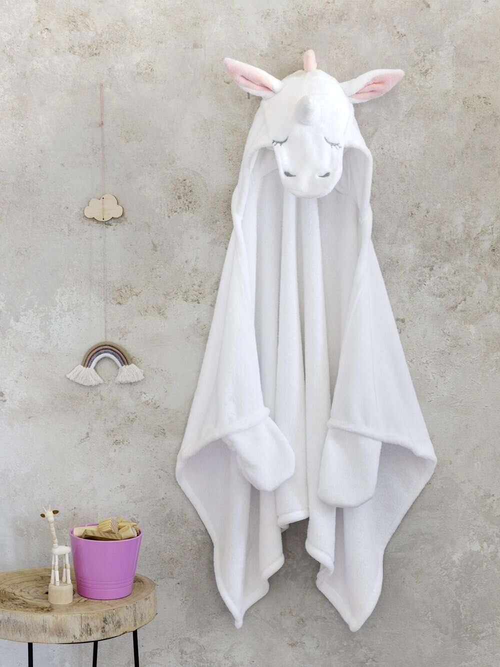Βρεφική Κάπα με Κουκούλα Fleece Nima Home Licorne 70x120 Nima Home Βρεφική Κάπα με Κουκούλα Fleece Nima Home Licorne 70x120