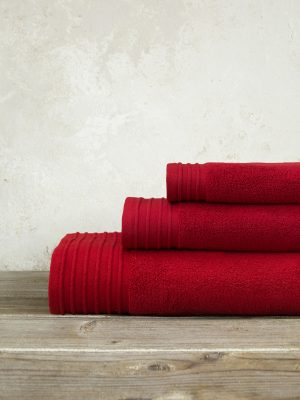Πετσέτα Προσώπου 500gr/m2 Nima Home Feel Fresh Happy Red 50x100