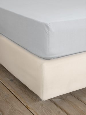 Σεντόνι King Size με Λάστιχο Nima Home Unicolors Shiny Gray 185x205+35