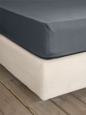 Σεντόνι Ημίδιπλο με Λάστιχο Nima Home Unicolors Midnight Gray 120x200+32