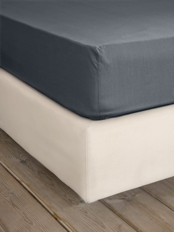 Σεντόνι King Size με Λάστιχο Nima Home Unicolors Midnight Gray 185x205+35 Nima Home Σεντόνι King Size με Λάστιχο Nima Home Unicolors Midnight Gray 185x205+35