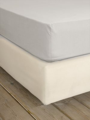 Σεντόνι King Size με Λάστιχο Nima Home Unicolors Oat Beige 185x205+35