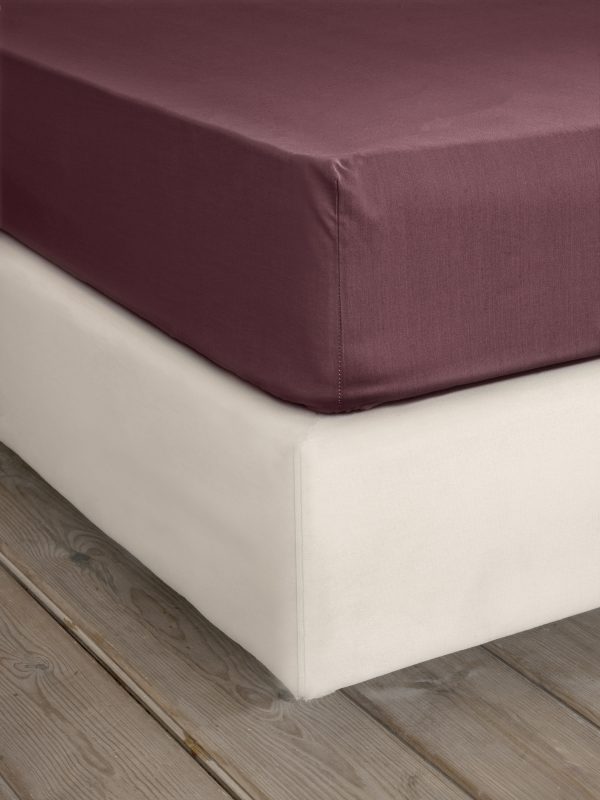 Σεντόνι Μονό με Λάστιχο Nima Home Unicolors Deep Bordeaux 100x200+32