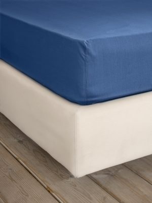 Σεντόνι Ημίδιπλο με Λάστιχο Nima Home Unicolors Dark Denim 120x200+32