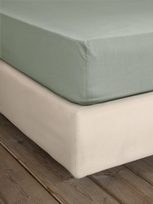 Σεντόνι King Size με Λάστιχο Nima Home Unicolors Rock Green 185x205+35