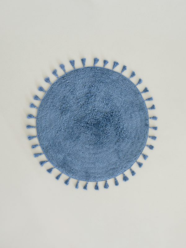 Nima Home Πατάκι Μπάνιου Δ90 - Fuzzy Denim Blue Nima Home Nima Home Πατάκι Μπάνιου Δ90 - Fuzzy Denim Blue