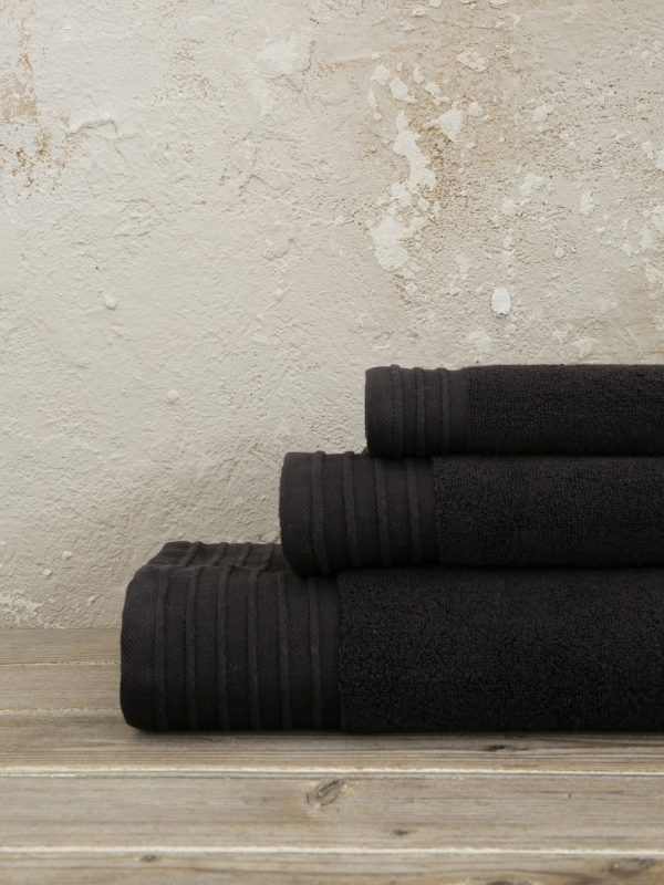 Πετσέτα Σώματος 500gr/m2 Nima Home Feel Fresh Total Black 90x145
