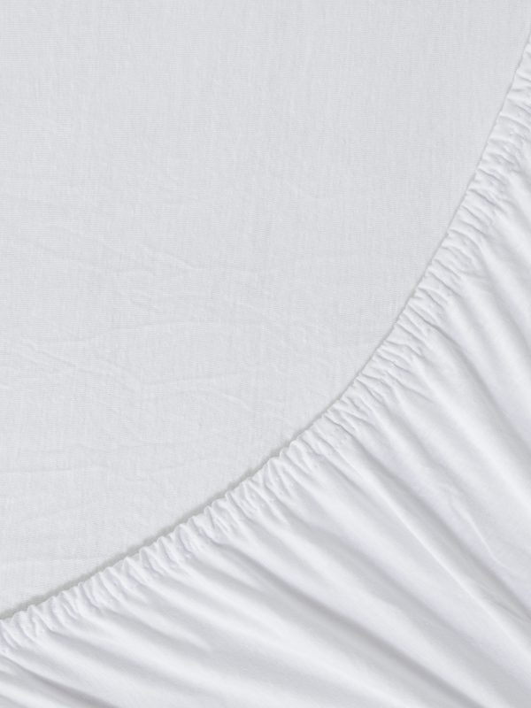 Σεντόνι Μονό με Λάστιχο Jersey Nima Home Tender White 100x200+40 Nima Home Σεντόνι Μονό με Λάστιχο Jersey Nima Home Tender White 100x200+40 - Image 2