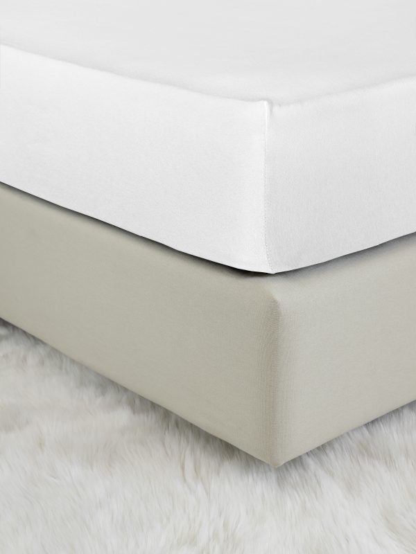 Σεντόνι King Size με Λάστιχο Jersey Nima Home Tender White 180x200+40 Nima Home Σεντόνι King Size με Λάστιχο Jersey Nima Home Tender White 180x200+40
