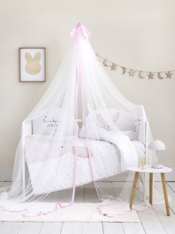 Nima Home Βρεφική Κουνουπιέρα Κούνιας - Nappy Soft Pink