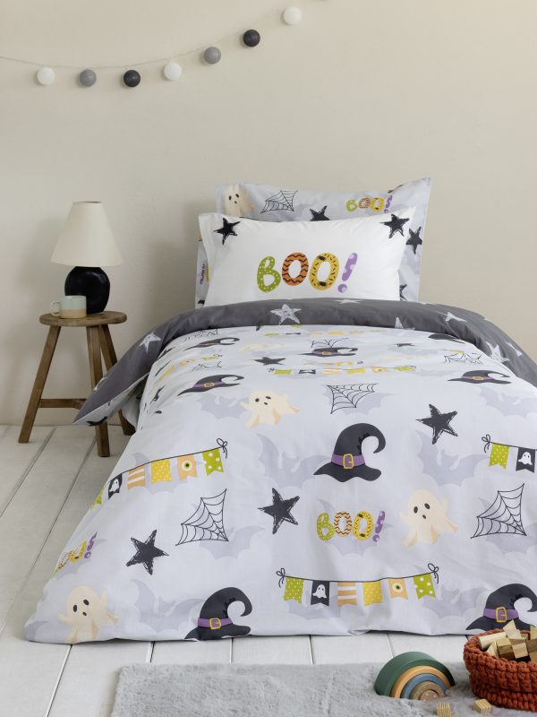 Nima Home Σετ Παιδικά Σεντόνια Μονά με Λάστιχο - Boo! 100x200+32