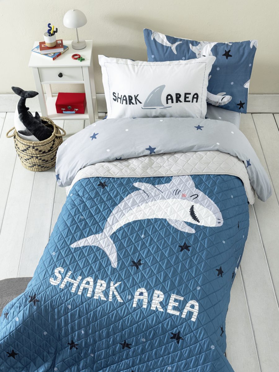 Nima Home Παιδικό Κουβερλί Μονό 160x220 - Shark Area Nima Home Nima Home Παιδικό Κουβερλί Μονό 160x220 - Shark Area