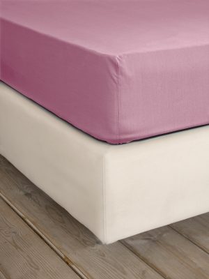 Nima Home Σεντόνι Υπέρδιπλο με Λάστιχο Unicolors - Apple Pink 165x205+35