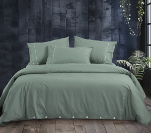 Σετ Παπλωματοθήκη Υπέρδιπλη Περκάλι Nef-Nef Homeware X Nautica Wave Solid Green 240x220