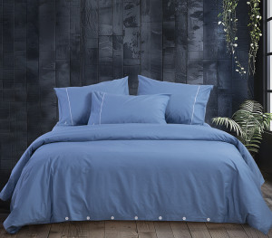 Σετ Παπλωματοθήκη Υπέρδιπλη Περκάλι Nef-Nef Homeware X Nautica Wave Solid Blue 240x220