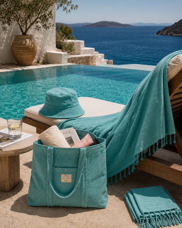 Τσάντα Θαλάσσης Nef-Nef Homeware Expression 26 Turquoise 50x40x17 Nef-Nef Homeware Nef Nef Homeware Expression Turquoise