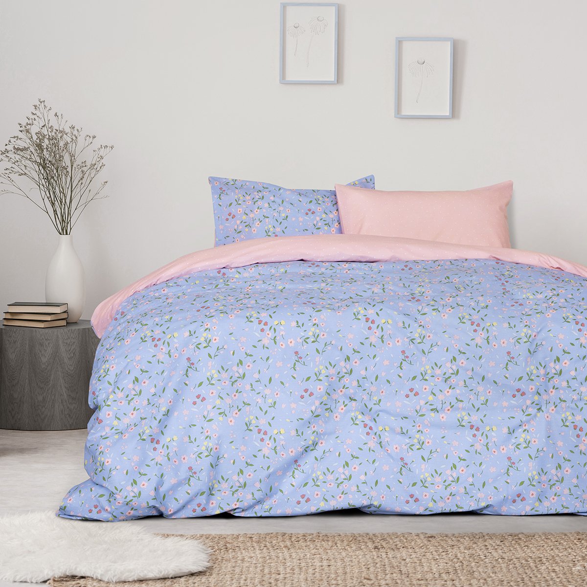 Kocoon Home Κουβερλί Μονό - Zinia Blue 160x240 Kocoon Home κουβερλί μονό 160x240 kocoon zinia blue