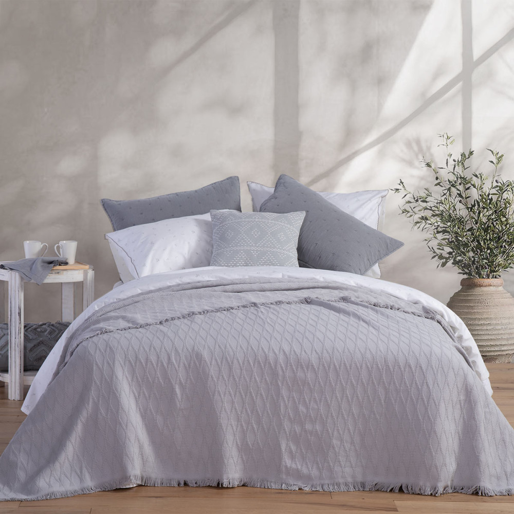 Κουβέρτα Υπέρδιπλη Βαμβακερή Nef-Nef Homeware Serenity Outlast Grey 230x240 Nef-Nef Homeware κουβερτόριο υπέρδιπλο 230x240 nef nef serenity outlast grey