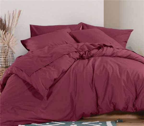 Παπλωματοθήκη Υπέρδιπλη Nef-Nef Homeware Basic Bordo 230×240