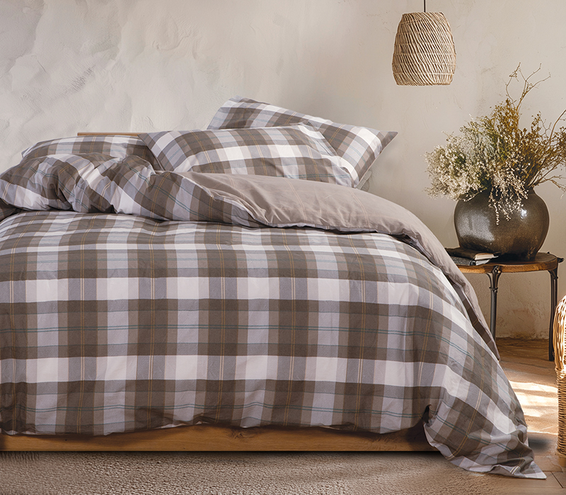 Σετ Σεντόνια Υπέρδιπλα Nef-Nef Homeware Racket Gold Brown 240x270