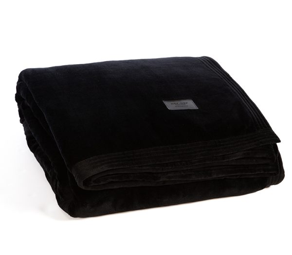 Κουβέρτα Υπέρδιπλη Βελουτέ Nef-Nef Homeware Elements Velosso 24 Black 230×240