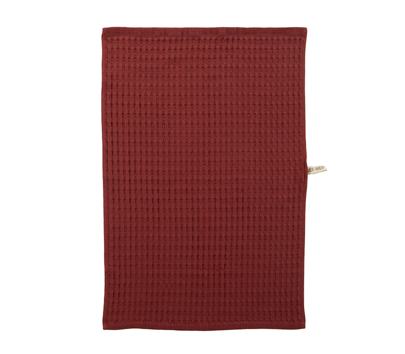 Ποτηρόπανο Πικέ Nef-Nef Homeware Wafflow 24 Bordo 45×68
