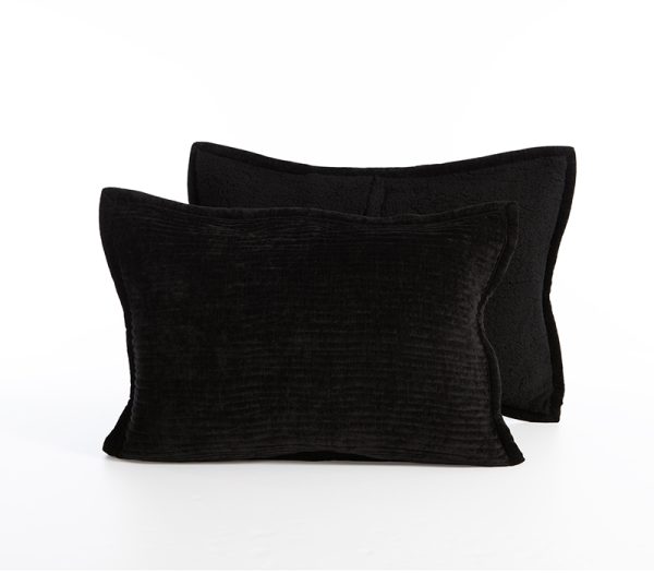 Σετ Μαξιλαροθήκες Καπιτονέ Chenille 2τμχ Nef-Nef Homeware Elements Brave Black 52x72 Nef-Nef Homeware Σετ Μαξιλαροθήκες Καπιτονέ Chenille 2τμχ Nef-Nef Homeware Elements Brave Black 52x72