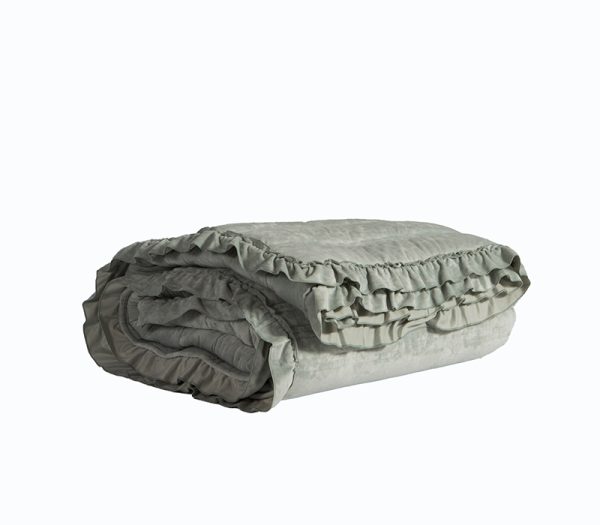 Κουβερλί Υπέρδιπλο Βελούδινο Nef-Nef Homeware Serenity Sirion Mint Grey 230x240