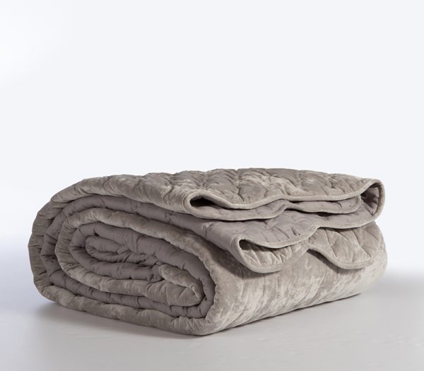 Κουβερλί Υπέρδιπλο Βελούδινο Nef-Nef Homeware Premium Priver Grey 230x240