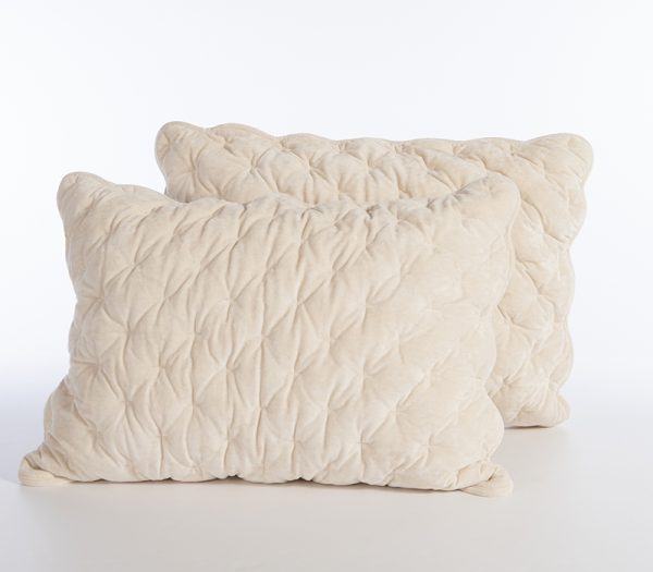 Σετ Μαξιλαροθήκες Καπιτονέ Βελούδινες 2τμχ Nef-Nef Homeware Premium Priver Ecru 52x72