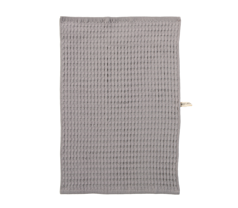 Ποτηρόπανο Πικέ Nef-Nef Homeware Wafflow 24 Dark Grey 45×68