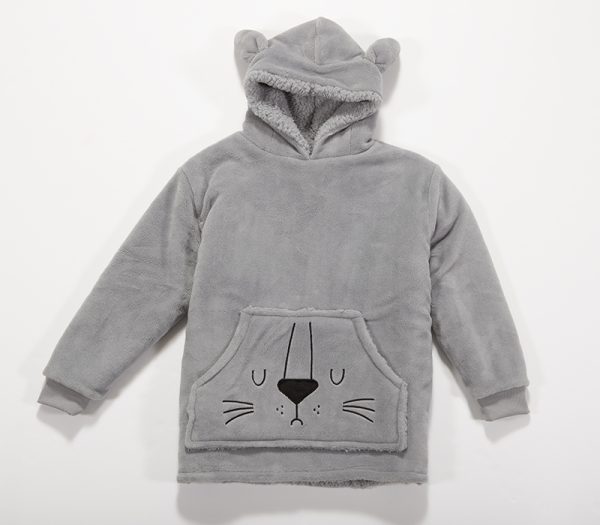 Παιδικό Πόντσο - Κουβέρτα με Μανίκια Fleece Nef-Nef Homeware Sleeping Lion Grey Nef-Nef Homeware Παιδικό Πόντσο - Κουβέρτα με Μανίκια Fleece Nef-Nef Homeware Sleeping Lion Grey