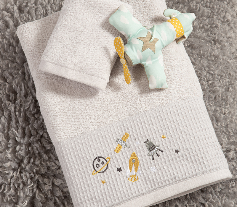 Σετ Βρεφικές Πετσέτες 2τμχ Nef-Nef Homeware My Universe Cloud