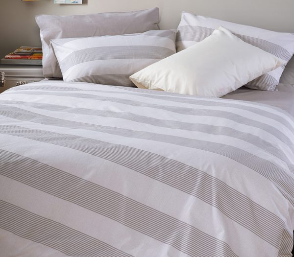 Σετ Παπλωματοθήκη Υπέρδιπλη Nef-Nef Homeware Casual Stripe Ecru 240x230