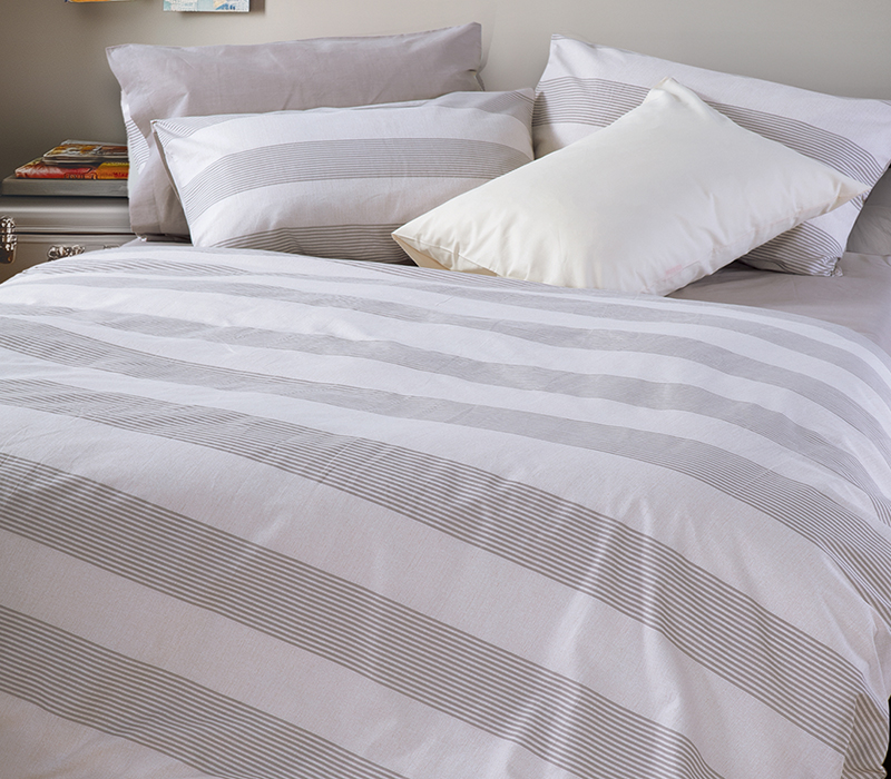 Σετ Παπλωματοθήκη Υπέρδιπλη Nef-Nef Homeware Casual Stripe Ecru 240x230