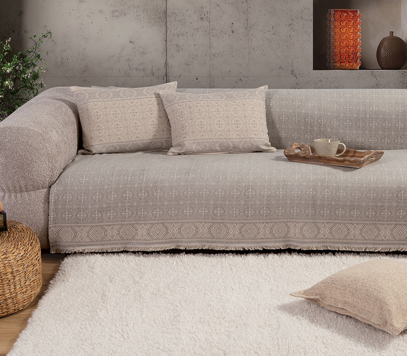 Ριχτάρι Πολυθρόνας Ακρυλικό Nef-Nef Homeware Jeneria Grey 170×180