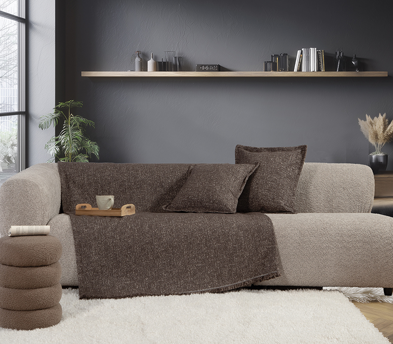 Ριχτάρι Πολυθρόνας Chenille Nef-Nef Homeware Alamo 25 Brown 170×180 Nef-Nef Homeware Ριχτάρι Πολυθρόνας Chenille Nef-Nef Homeware Alamo 25 Brown 170×180