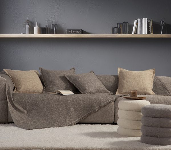 Ριχτάρι Διθέσιου Καναπέ Ακρυλικό Nef-Nef Homeware Alamo 25 Stone 170x250 Nef-Nef Homeware Ριχτάρι Διθέσιου Καναπέ Ακρυλικό Nef-Nef Homeware Alamo 25 Stone 170x250