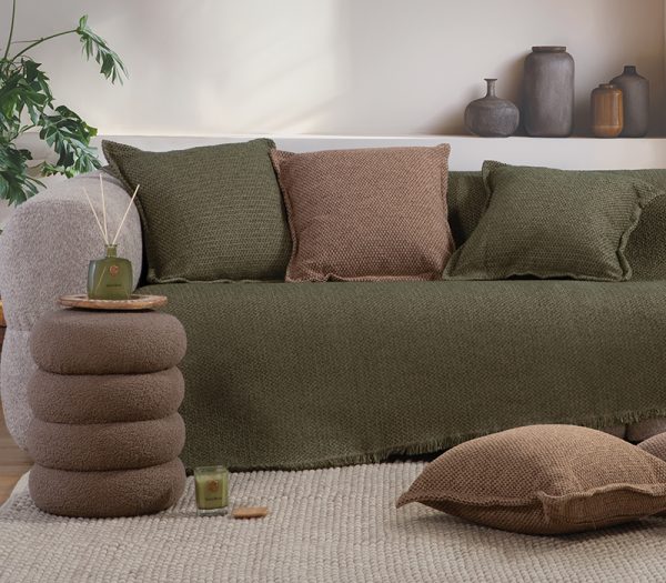 Ριχτάρι Τριθέσιου Καναπέ Ακρυλικό Nef-Nef Homeware Brooklyn 25 Green 170x300 Nef-Nef Homeware Ριχτάρι Τριθέσιου Καναπέ Ακρυλικό Nef-Nef Homeware Brooklyn 25 Green 170x300