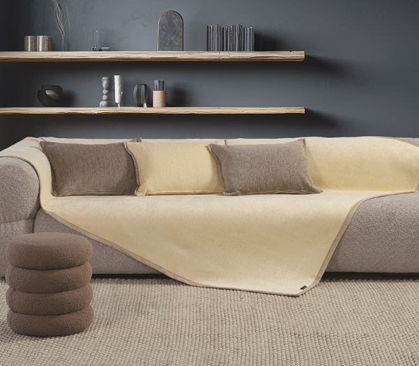 Ριχτάρι Πολυθρόνας Ακρυλικό Nef-Nef Homeware New Tanger Ecru 180×180