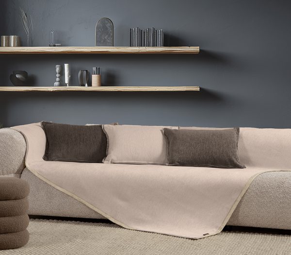 Ριχτάρι Τετραθέσιου Καναπέ Ακρυλικό Nef-Nef Homeware New Tanger New Beige/Ecru 180×350