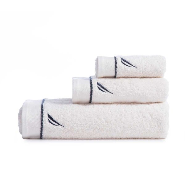 Σετ Πετσέτες Μπάνιου 3τμχ 600gr/m2 Nef-Nef Homeware X Nautica Coast Ecru Nef-Nef Homeware X Nautica πετσέτα προσώπου 50x90 nautica by nef nef nau coast ecru 600gsm