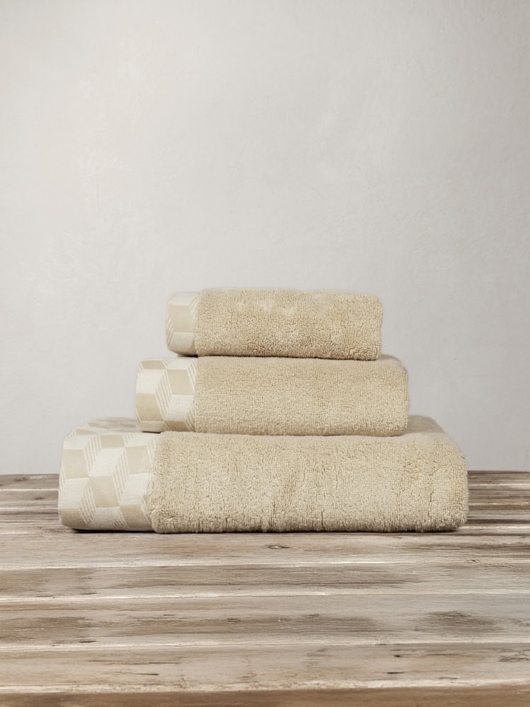 Πετσέτα Προσώπου 600gr/m2 Nima Home Luxe Mustard Beige 50x100