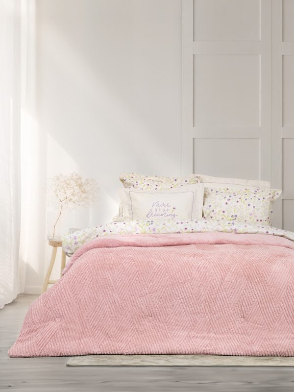 Κουβερτοπάπλωμα Μονό Nima Home Velva Rose 160x220