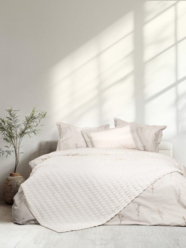 Nima Home Κουβέρτα Μονή Fleece 160x220 - Savara Ivory